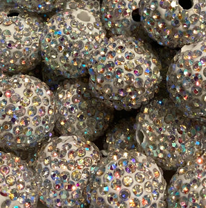 16mm Clay Rhinestone Silver AB