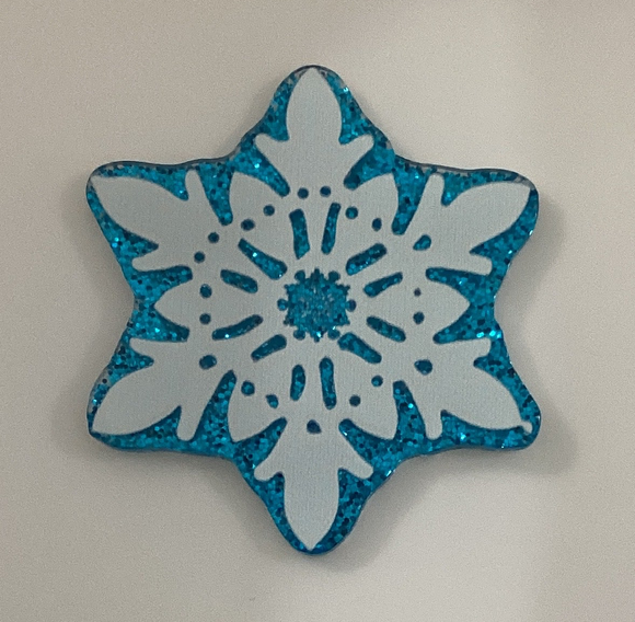Blue Snowflake Christmas Acrylic