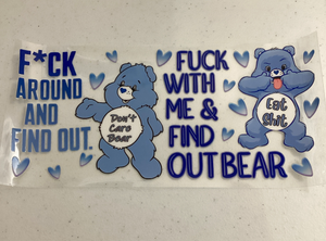 Blue Bad Bear UVDTF Cup Wrap