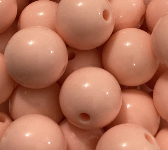 16mm Light Pink Clear Gloss Bead