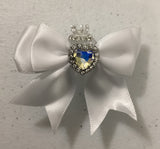 Fancy White Bow w/ Jewel