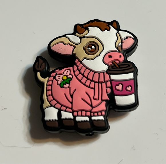 Cow In Pink Sweater