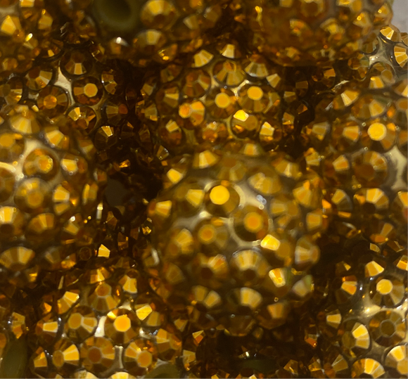 16mm Gold Rhinestone Bead