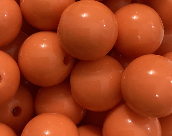 16mm Orange Clear Gloss Bead