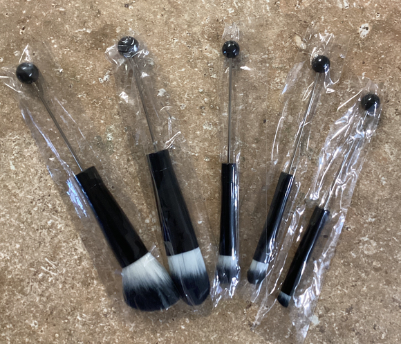 Beadable Make Up Brushes- Black