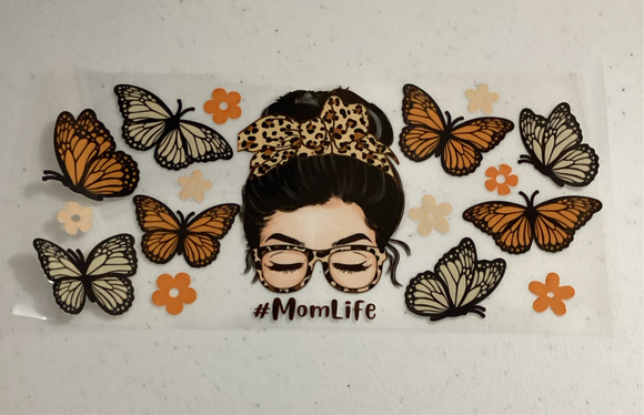 Mom Life Butterfly UVDTF Cup Wrap