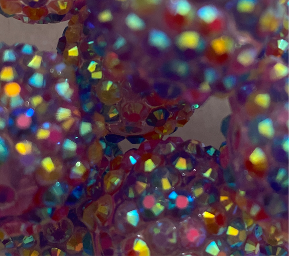 20mm Purple Rainbow Rhinestone Bead
