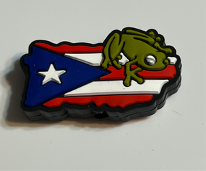 Puerto Rico Flag With Frog