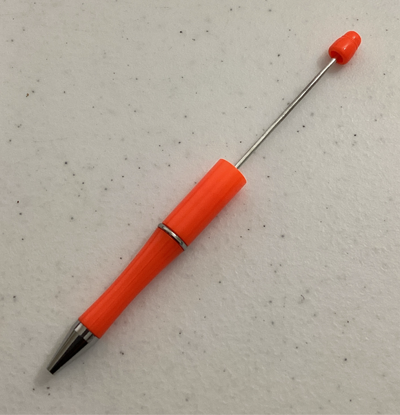 Bright Orange Beadable Pen