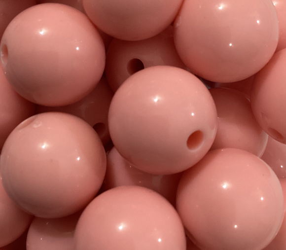 16mm Pink Clear Gloss Bead