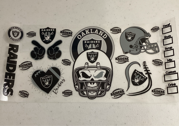 R.aiders Skull Football UVDTF Cup Wrap