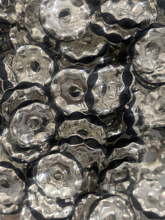 12mm Black Wavy Metal Spacer