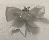Fancy White Bow w/ Jewel
