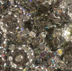 12mm Wavy AB Clear Metal Spacer