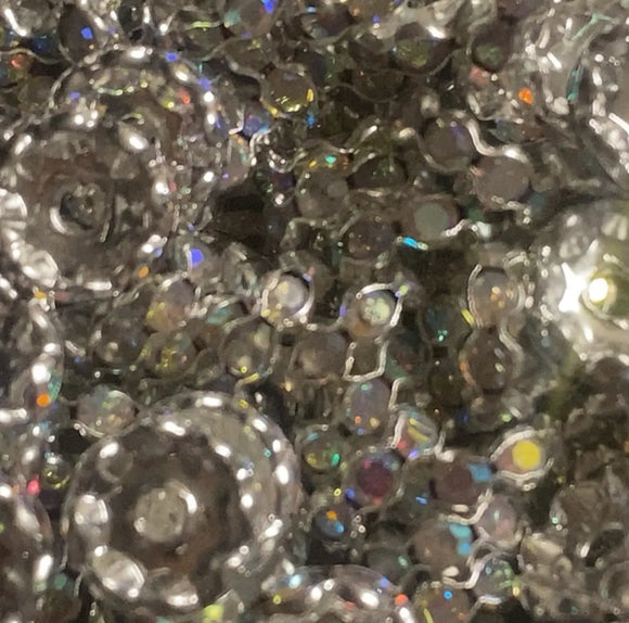 12mm Wavy AB Clear Metal Spacer
