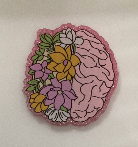 Brain with Flowers Mental Health Acrylic