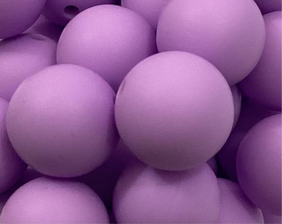 Light Purple - 15mm Silicone Beads