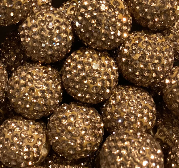 16mm Clay Rhinestone Champagne Brown