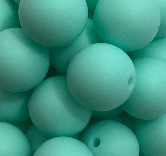 Bahamas Waters Blue - 15mm Silicone Beads