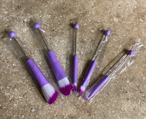 Beadable Make Up Brushes- Light Purple