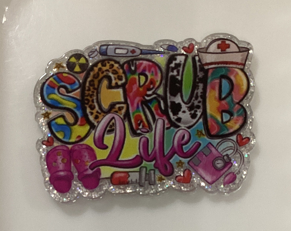 Scrub Life with Tools Acrylic