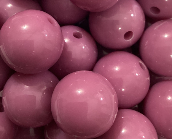 16mm Ash Purple Clear Gloss Bead