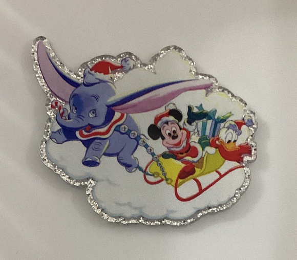 Mickey, Dumbo, and Donald on Sleigh Christmas Acrylic