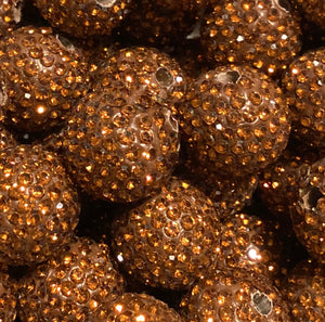 16mm Clay Rhinestone Chesnut Brown