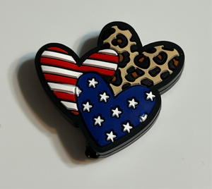 3 Patriotic/Leopard Hearts