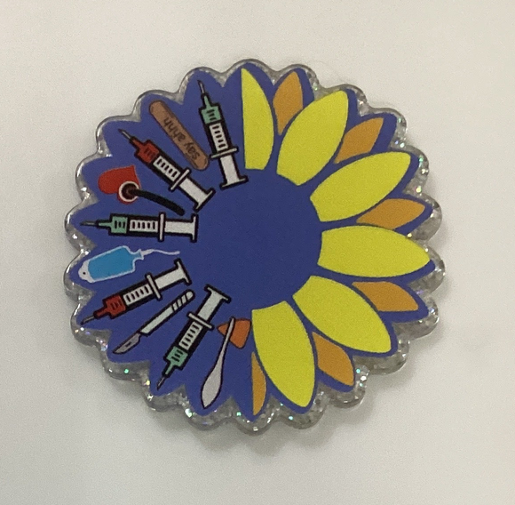 Syringe Flower Acrylic