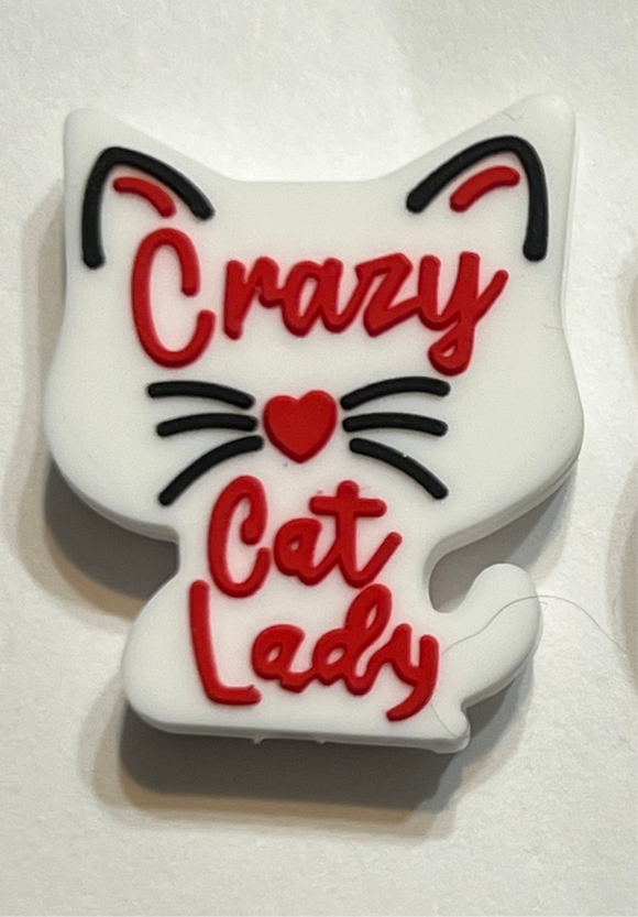 Crazy Cat Lady (White/Red)