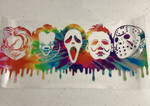 Rainbow Horror UVDTF Cup Wrap