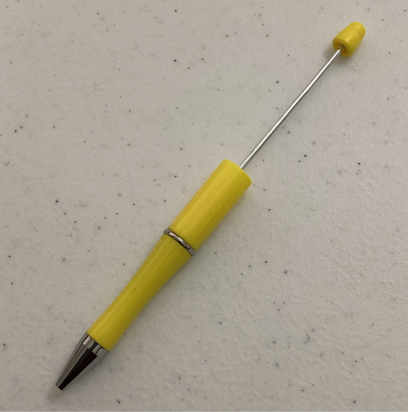 Bright Yellow Beadable Pen