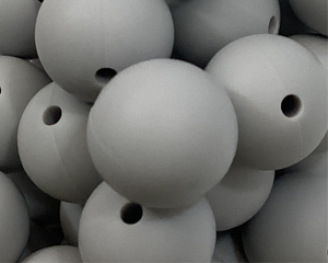 Light Gray - 15mm Silicone Beads