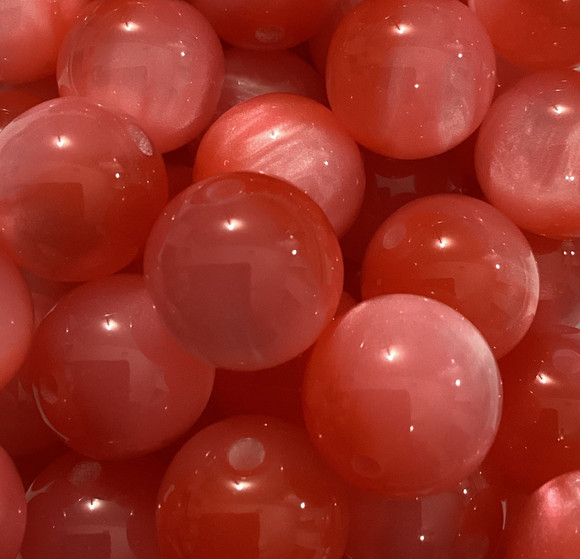 16mm Red Cat Eye Bead