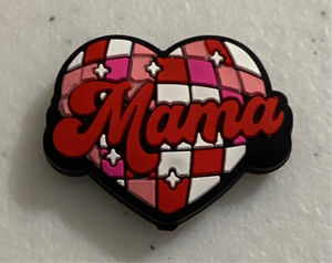 Mama Checkered Disco Heart