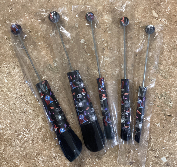 Beadable Make Up Brushes- Black Jack & Friends