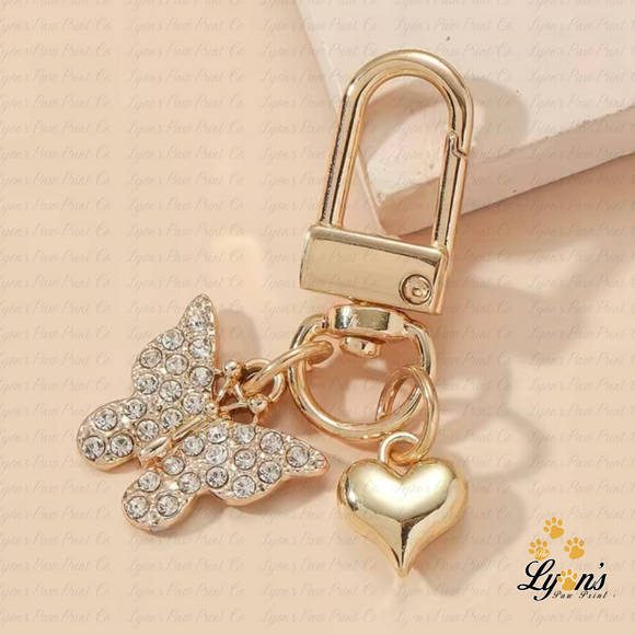 Gold Butterfly Keychain
